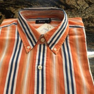 Men’s NWT Bass long sleeve striped shirt
